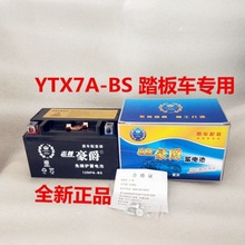 包邮YTX7A-BS摩托车电瓶12伏免维护干电瓶女装踏板车电瓶