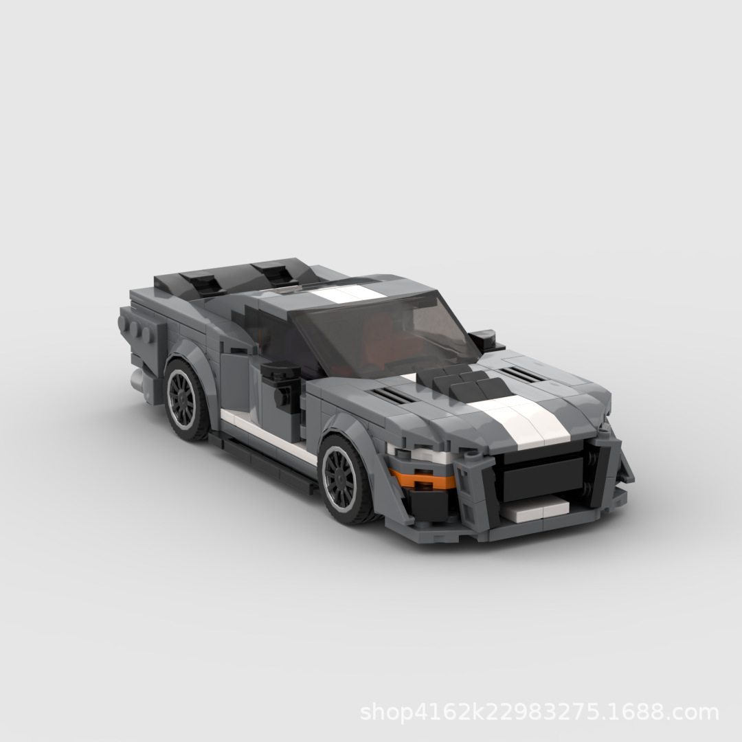 moc赛车系列积木兼容乐高野马谢尔比gt500益智拼装speed男孩模型