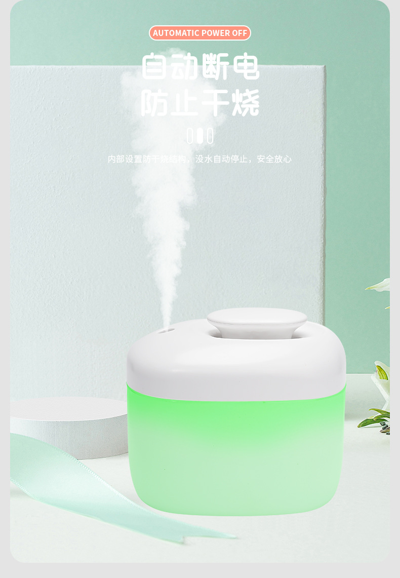 (Pour Water Directly) Cross-Border New Arrival Household Colorful Heavy Fog Humidifier Creative Small Night Lamp Bedroom Aroma Diffuser