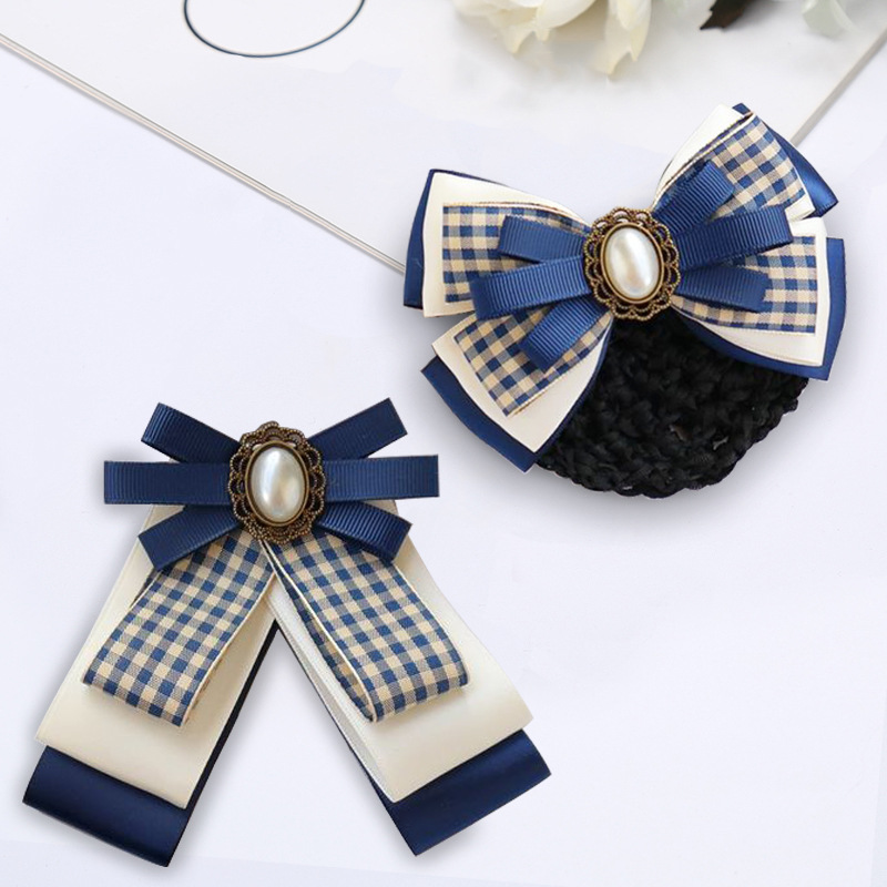 领花女职业头花衬衫西装正装领部配饰银行空姐工作领结套装英伦风