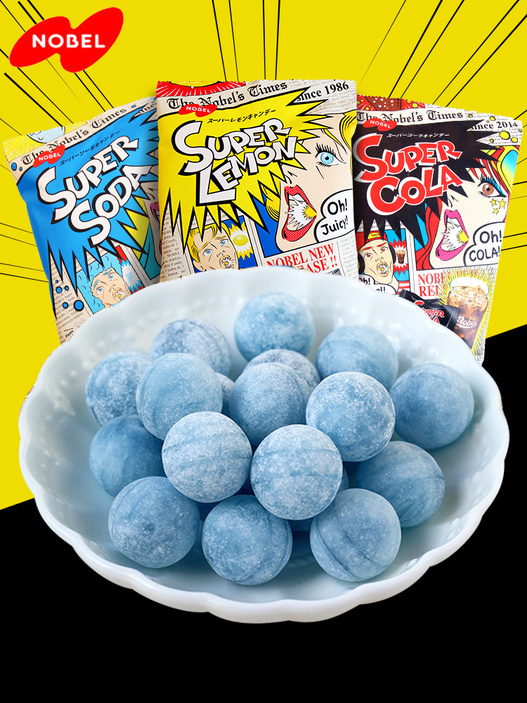 日本nobel诺贝尔超酸柠檬糖尖叫网红糖果 superlemon变态爆酸硬糖