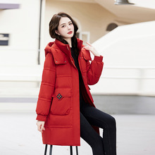 休闲羽绒服女中长款2023年冬季新款小个子韩版时尚白鸭绒加厚外套