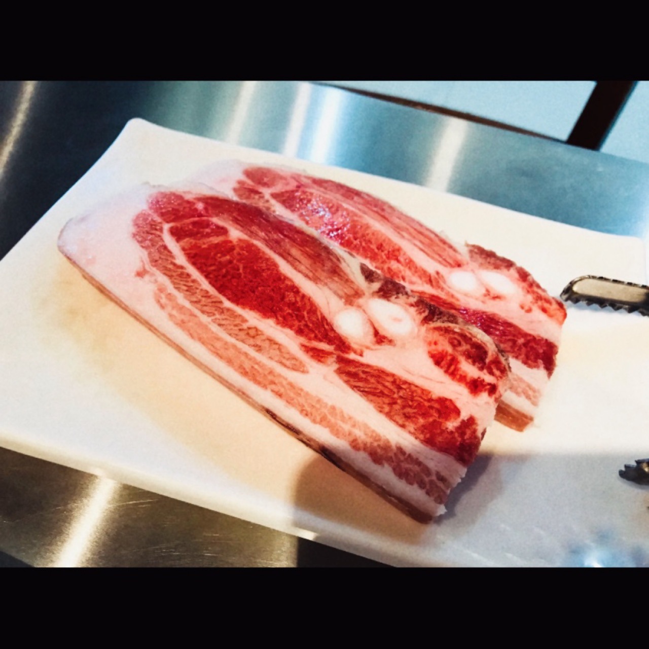 西班牙1204杜洛克黑猪五花肉伊比利亚黑猪黑毛猪肉厚切五花肉烤肉