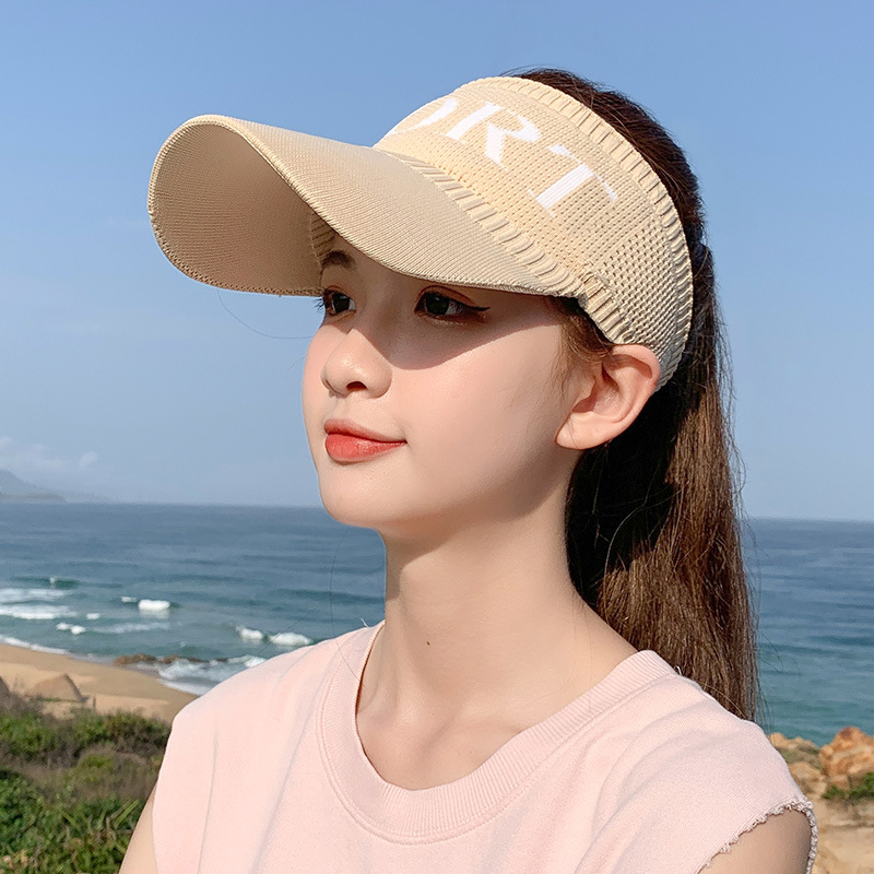 One Piece Dropshipping Topless Hat Female Sunshade Sun Protection Hat Korean Outdoor Sports Sun Hat Baseball Peaked Cap