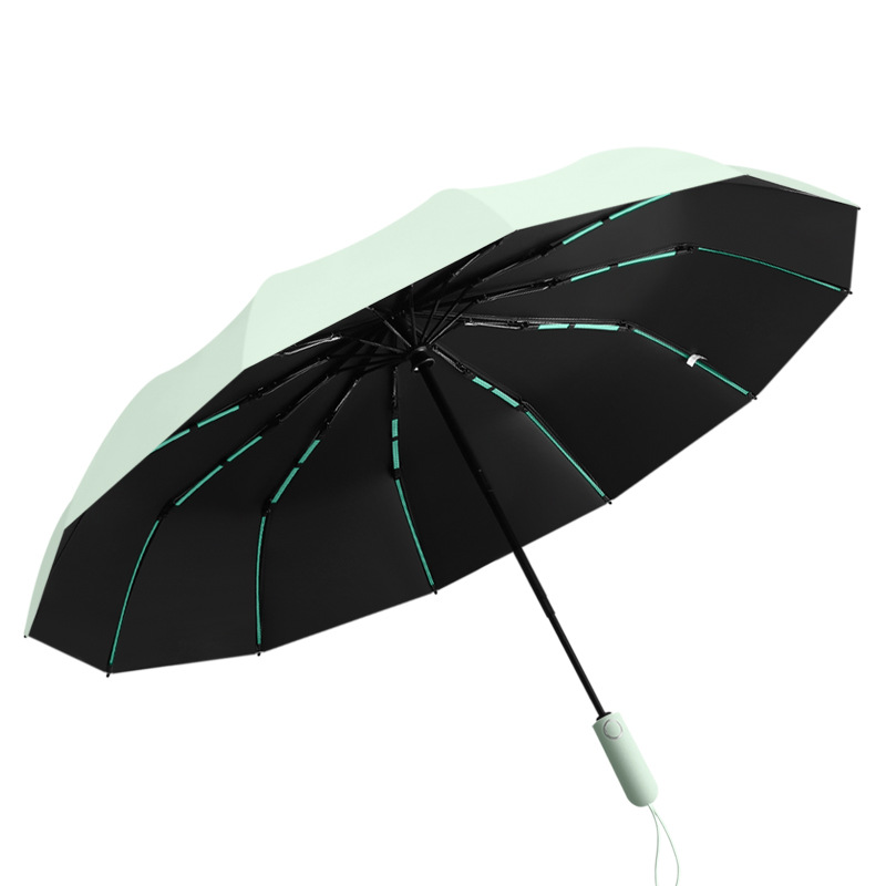 60-Bone Umbrella Automatic Large Storm-Resistant Reinforced Umbrella Simple Men's and Women's Sun-Proof Uv-Proof Umbrella