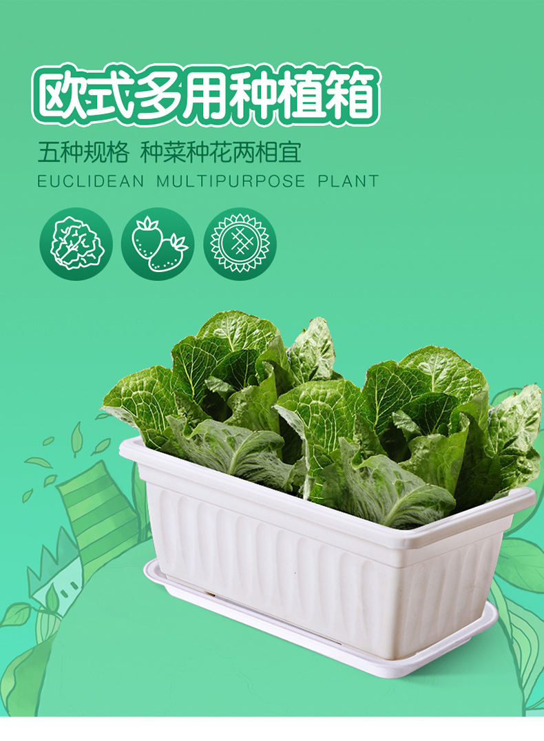 蔬菜盆环保花盆阳台菜盆草莓家用长方形田园大葱大号种植槽加厚