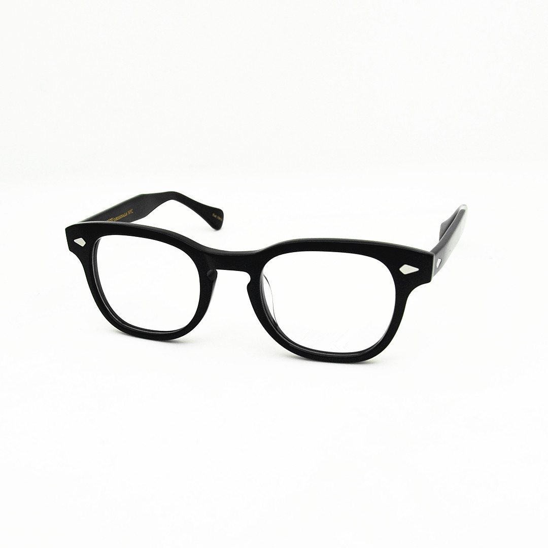 gelt49码黑色板材眼镜框架 明星同款复古方形素颜平光镜男女搭配