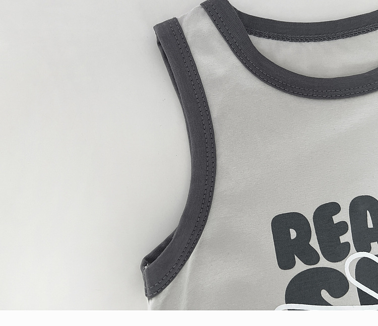 婴幼儿夏季薄款连体衣韩版男宝宝无袖背心字母凉快哈衣新生儿爬服详情25