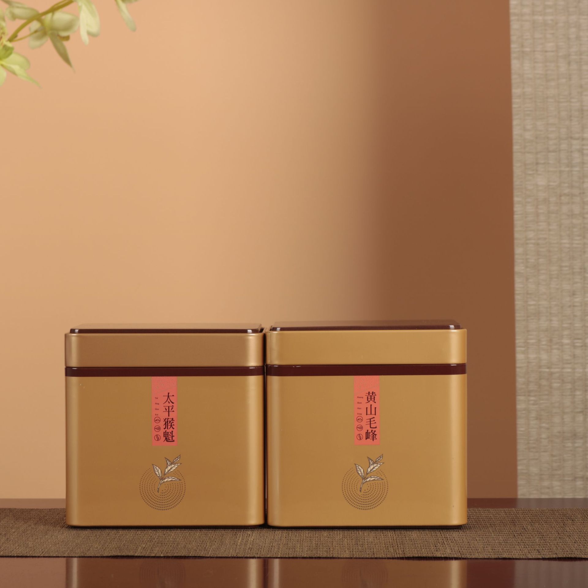 太平猴魁黄山毛峰茶叶铁盒125克装茶叶盒空罐茶叶包装罐厂家现货
