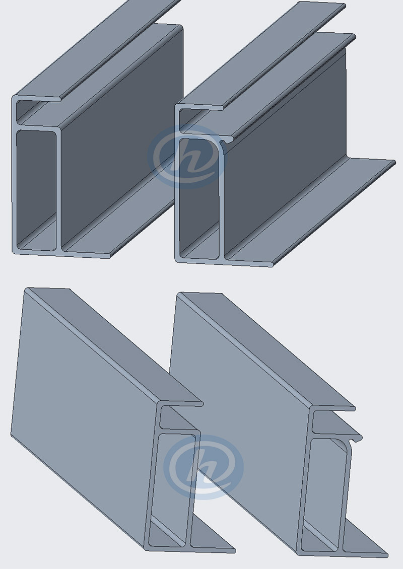 定制太阳能光伏组件边框型材 玻璃钢聚氨酯边框型材 frp光伏支架