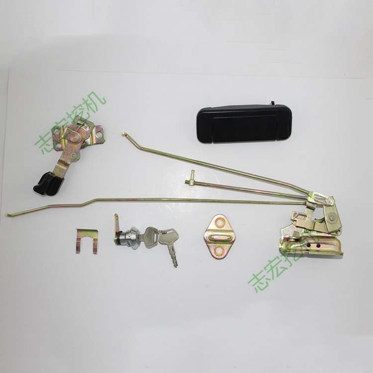 挖机配件 适用 pc200-7 小松200-7门锁 总成 锁芯 锁块 内外拉手