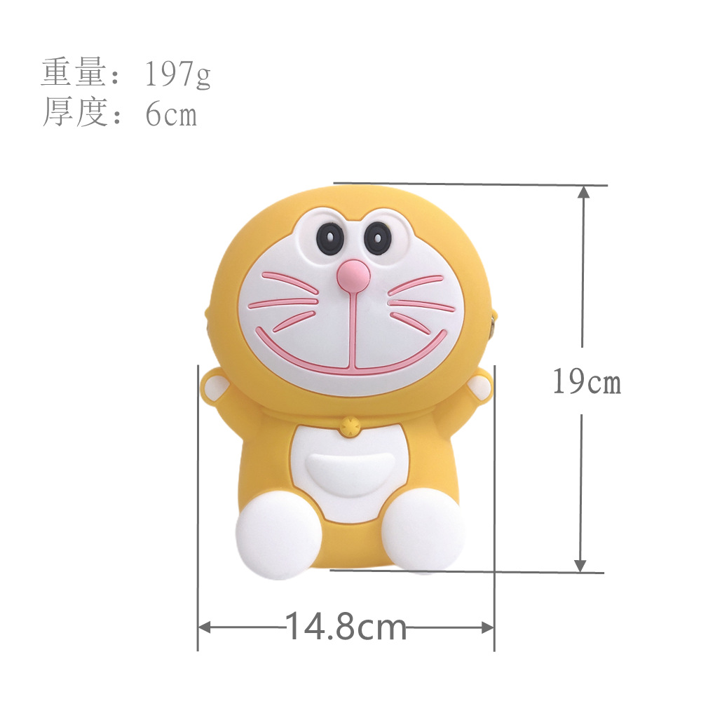 Cartoon Silicone Messenger Bag Trendy New Girlish Cute Shoulder Bag Kawaii Accessory Bag Children's Mobile Phone Bag