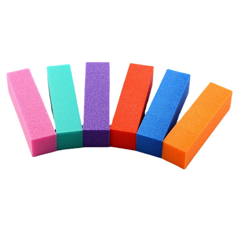 Factory Direct Supply Square Sponge Frosted Polishing File Multi-Color Squares Nail File Nail File Strip Manicure Implement