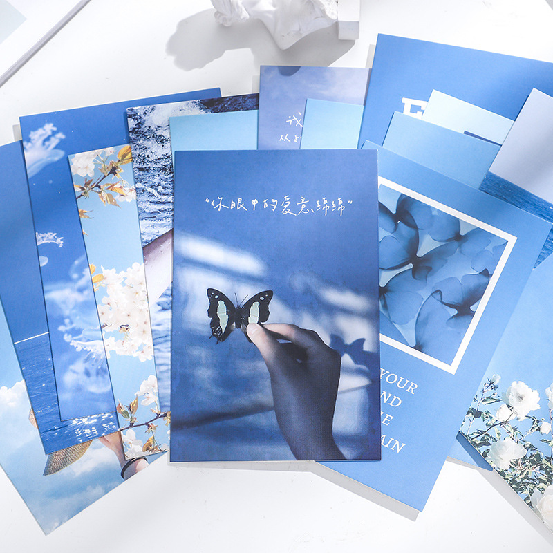 Sujian Chengpin Nanchuan North Sea Series Ins Style Postcard Creative Gift Message Greeting Card 30 Pieces Set Card