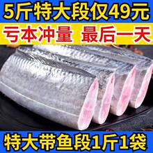 东海新鲜冷冻带鱼段带鱼500g*5袋小眼深海鱼中段海鱼海鲜水产净重