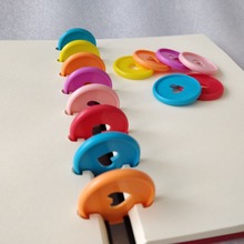 24mm 彩色爱心蘑菇扣 笔记本活页扣子 手账本配件塑料材质