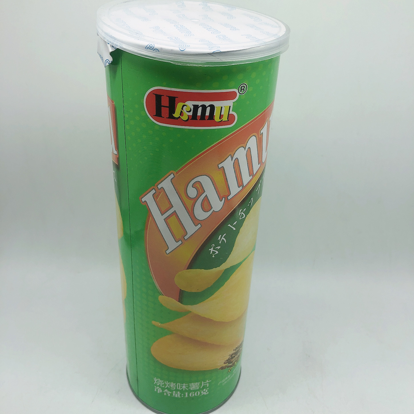 hamu-薯乐趣 薯片(原味/烧烤/番茄味) 160g罐装