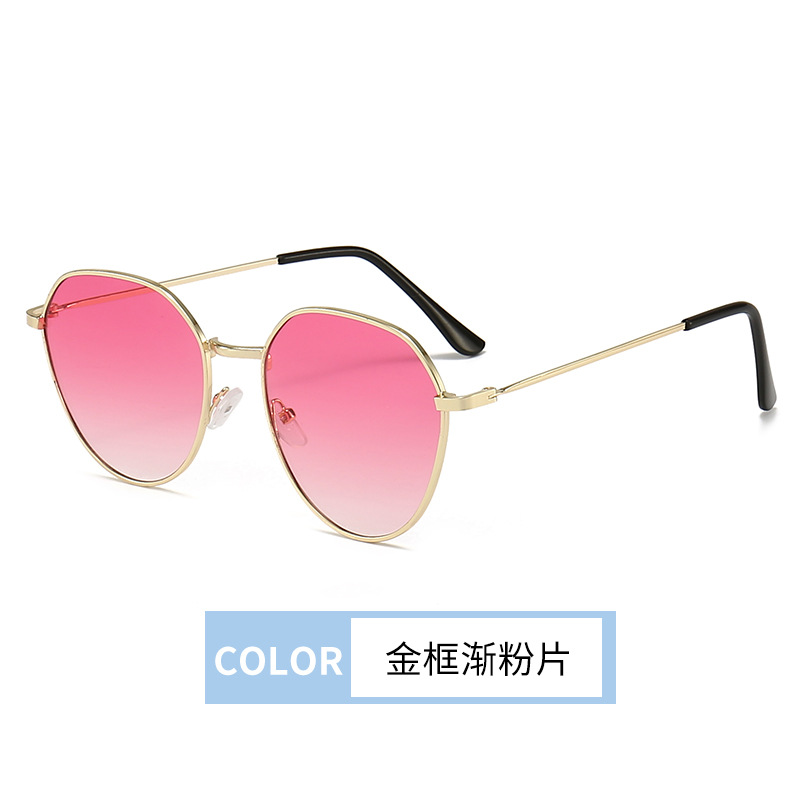 High-Grade Sunglasses Uv-Proof Ins Internet Celebrity Plain Sunglasses Sunglasses Sunglasses Vintage round Face Sunglasses