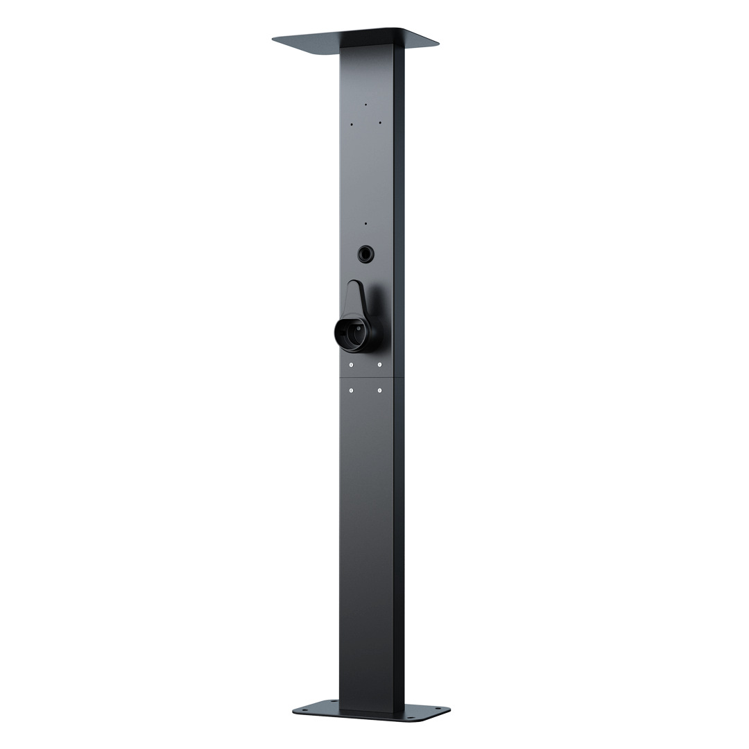 新能源电动汽车充电桩立柱遮阳款支架通用壁挂桩落地固定柱特斯拉