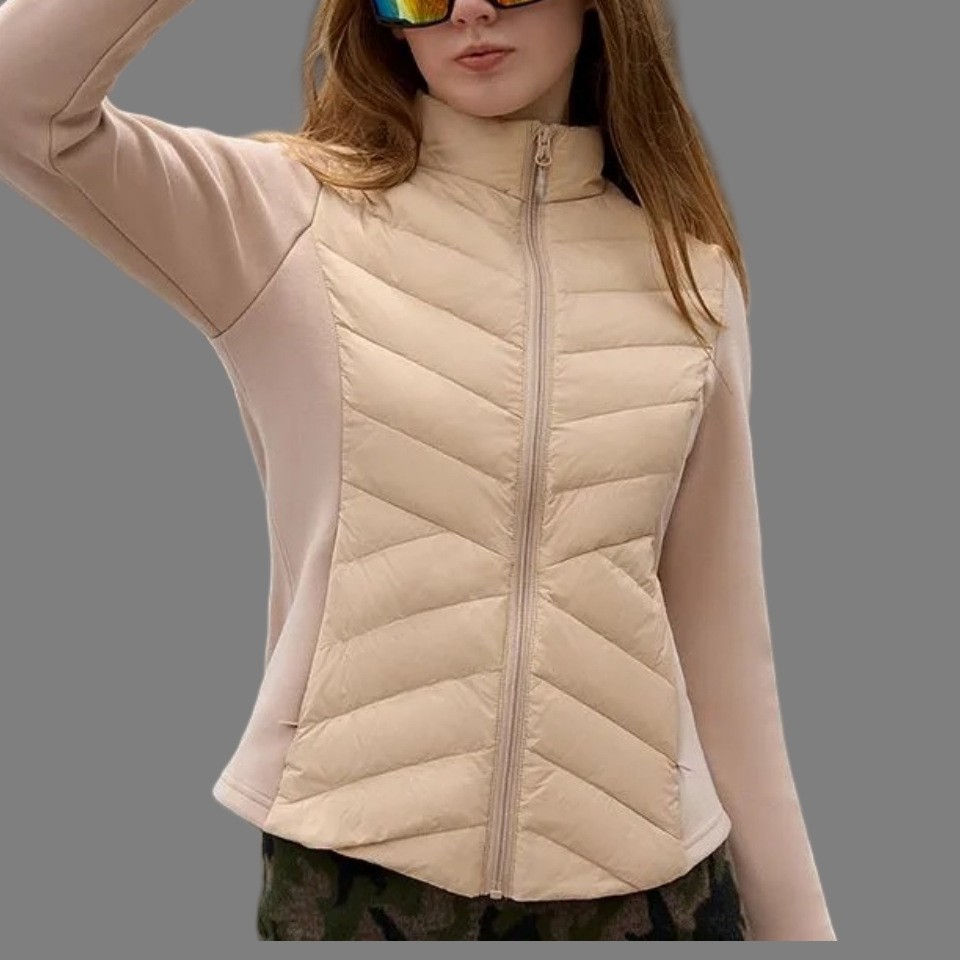 轻薄款棉服女2025新款立领拼接秋冬时尚棉衣棉袄韩版学生外套