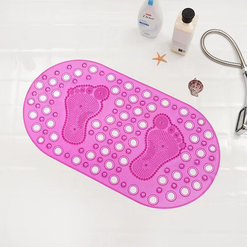 PVC Non-Slip Wear-Resistant Bathroom Mat Bathtub Mat Shower Mat Transparent Feet Fresh Bathtub Mat