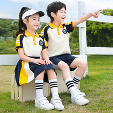 班服小学生校服套装夏季儿童学院毕业照服装一年级短袖幼儿园园服