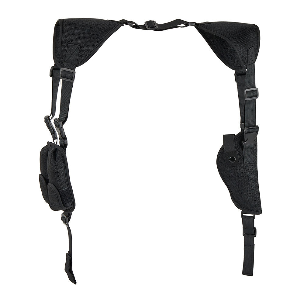 亚马逊双肩腋下枪套尼龙双联弹夹隐形枪套户外战术腰带枪托现货