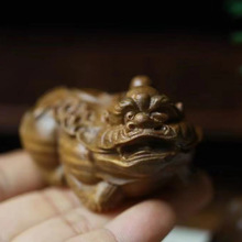 绿檀木雕招财貔貅手把件可爱萌趣貔貅文玩工艺品办公桌面装饰摆件