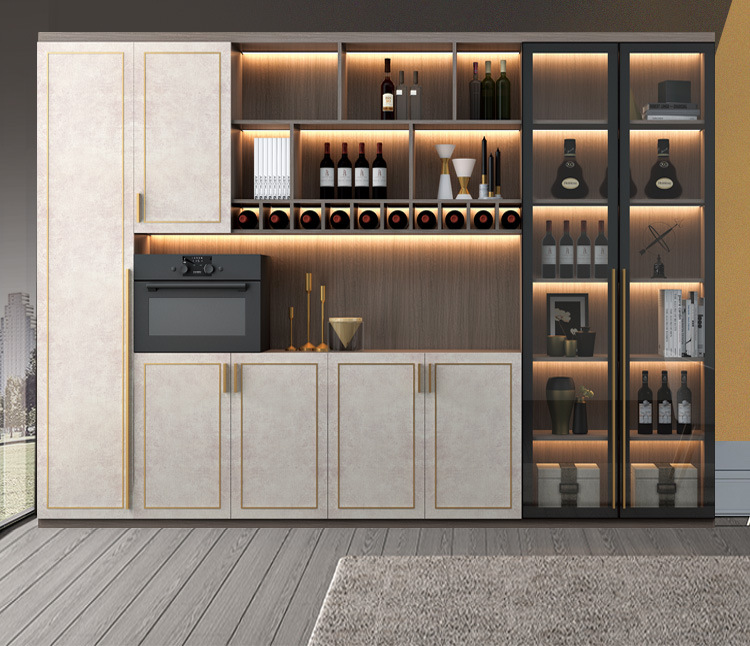 餐边靠墙酒柜展示储物柜 餐厅柜酒架现代简约置物柜定制