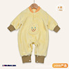 Carefully selected ins baby Romper spring and autumn Coral Climb clothes new pattern Easy Newborn baby keep warm go out