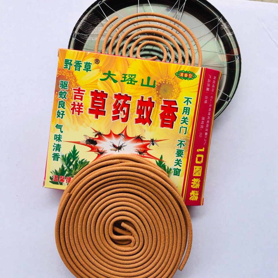 中草药蚊香大瑶山吉祥野外蚊家用畜牧驱虫强力有效灭蚊盘香