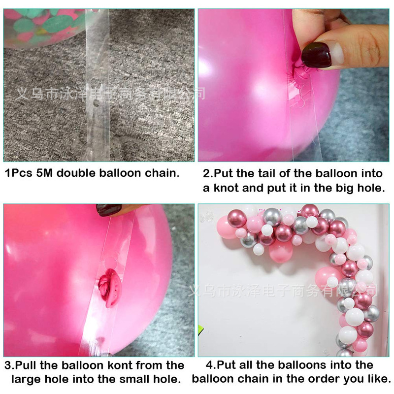 New Style Pink Birthday Balloon Cross-Border Party Supplies Activity Living Room Bedroom Layout Balloon Set