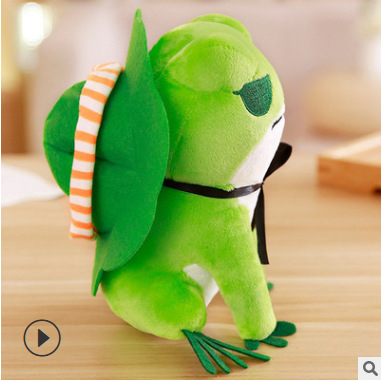 卡通动漫 绿色青蛙 电动毛绒玩具 会说话 会录音 儿童 生日礼物