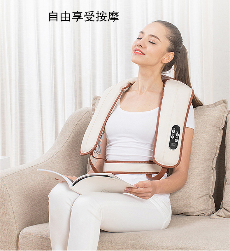 肩颈椎按摩器颈部腰部肩背部多功能腰椎全身电动枕头仪器跨境代发