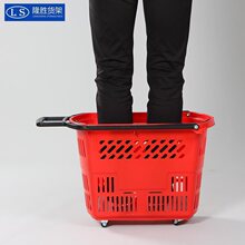 超市购物篮物车拉杆ktv购手提篮拉车f54293小拖车物筐子手买菜购