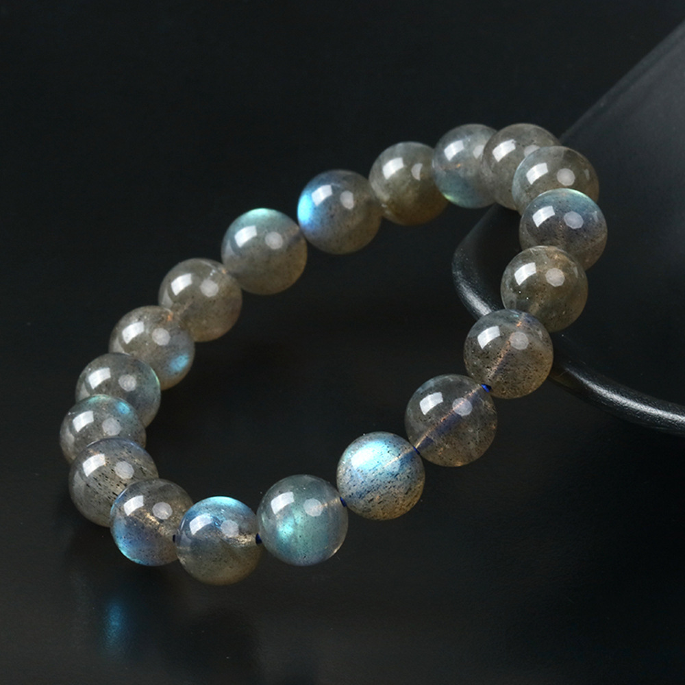 天然拉长石手链 时尚ol水晶手链ins风一件代发饰品灰月光石手链