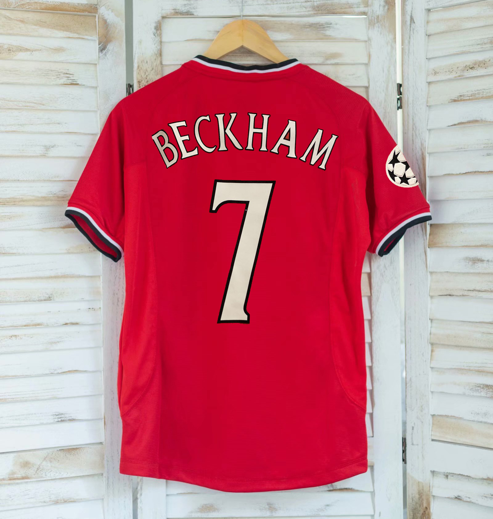 红魔曼l0001主场复古球衣7号贝克汉姆吉格斯经典足球服足球服现