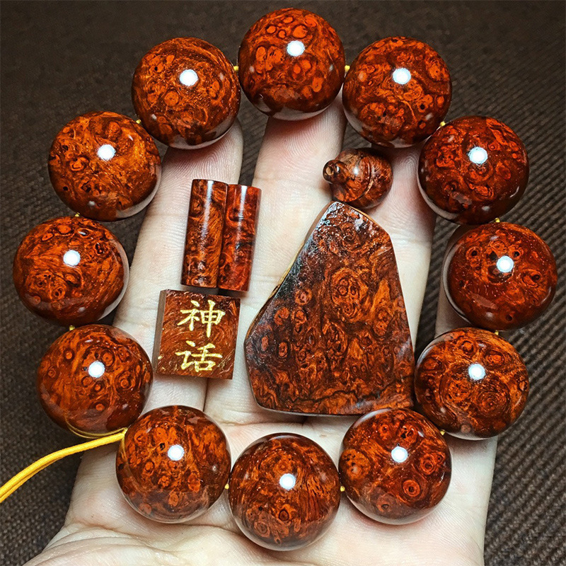 印度小叶紫檀爆满留疤龙鳞纹20mm佛珠手串高端文玩一物一拍-阿里巴巴