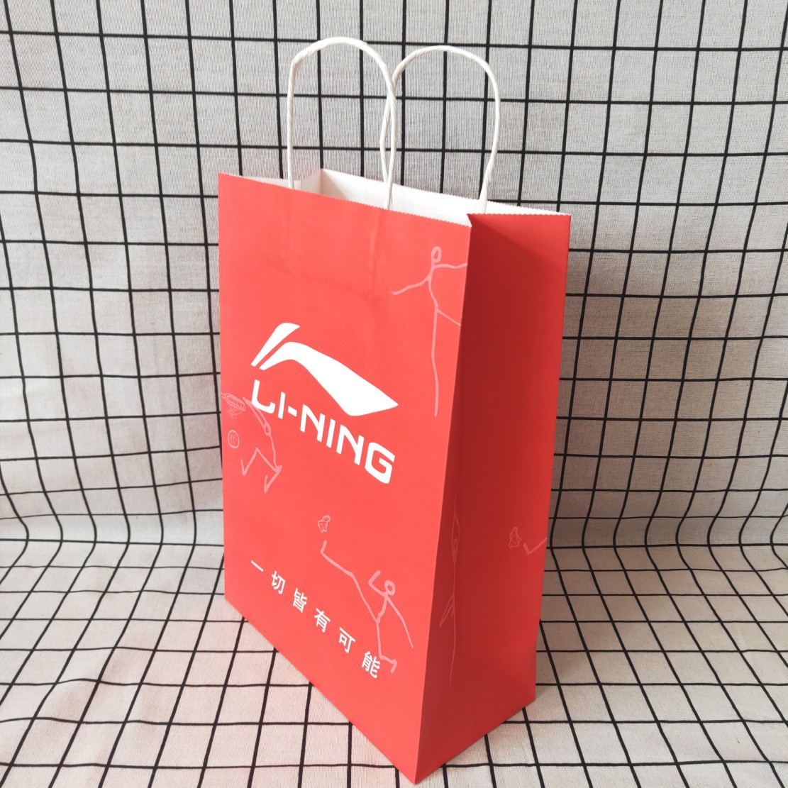 中国李宁 li ning 纸袋 手提袋国潮鞋服装购物礼品袋包装袋经典款