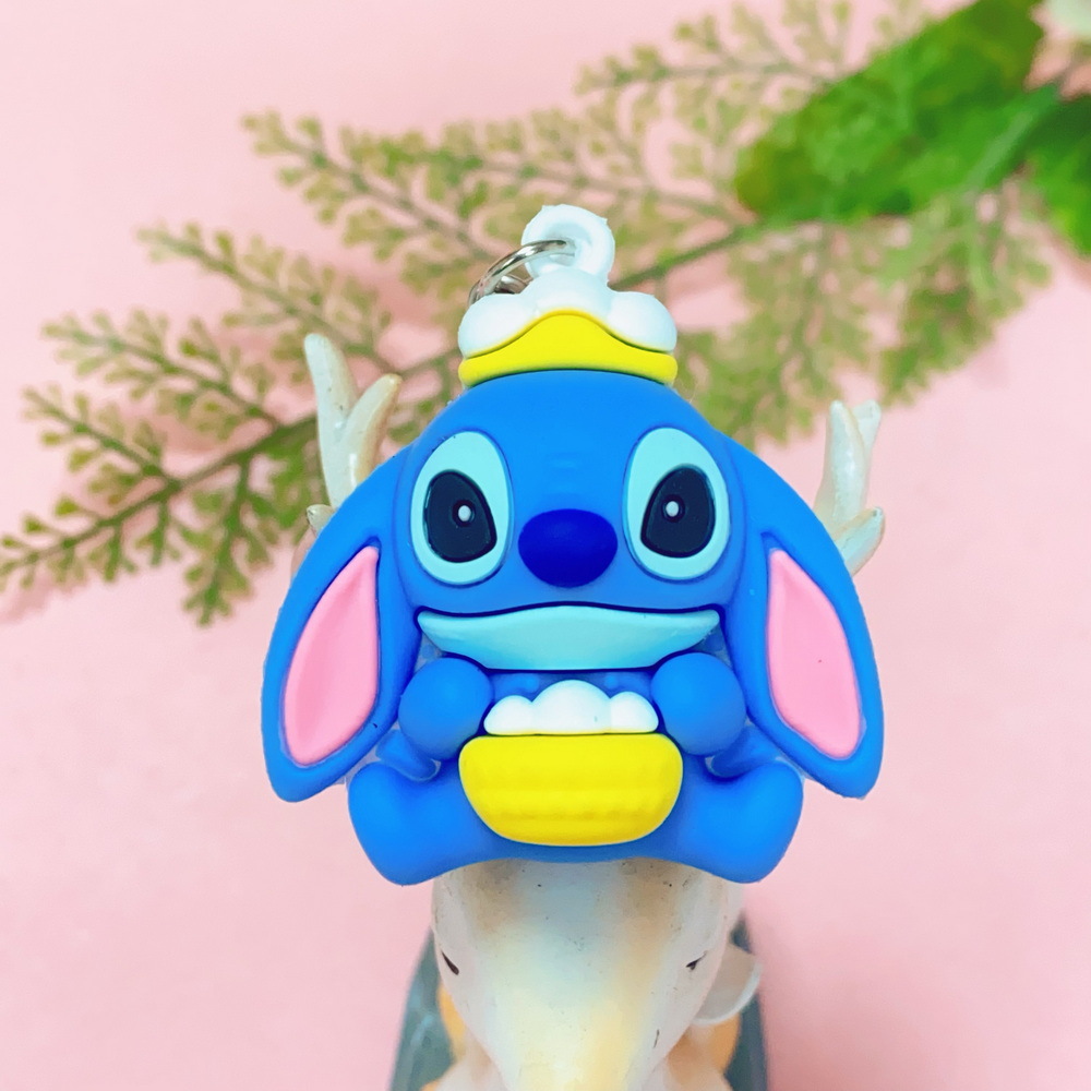 5422# Cartoon Stitch Series Doll Keychain Personality Bag Car Key Ring Ornaments Promotional Gifts