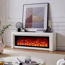 1.6/2米法式壁炉电视柜简约家用装饰柜别墅仿真火焰实木取暖壁炉