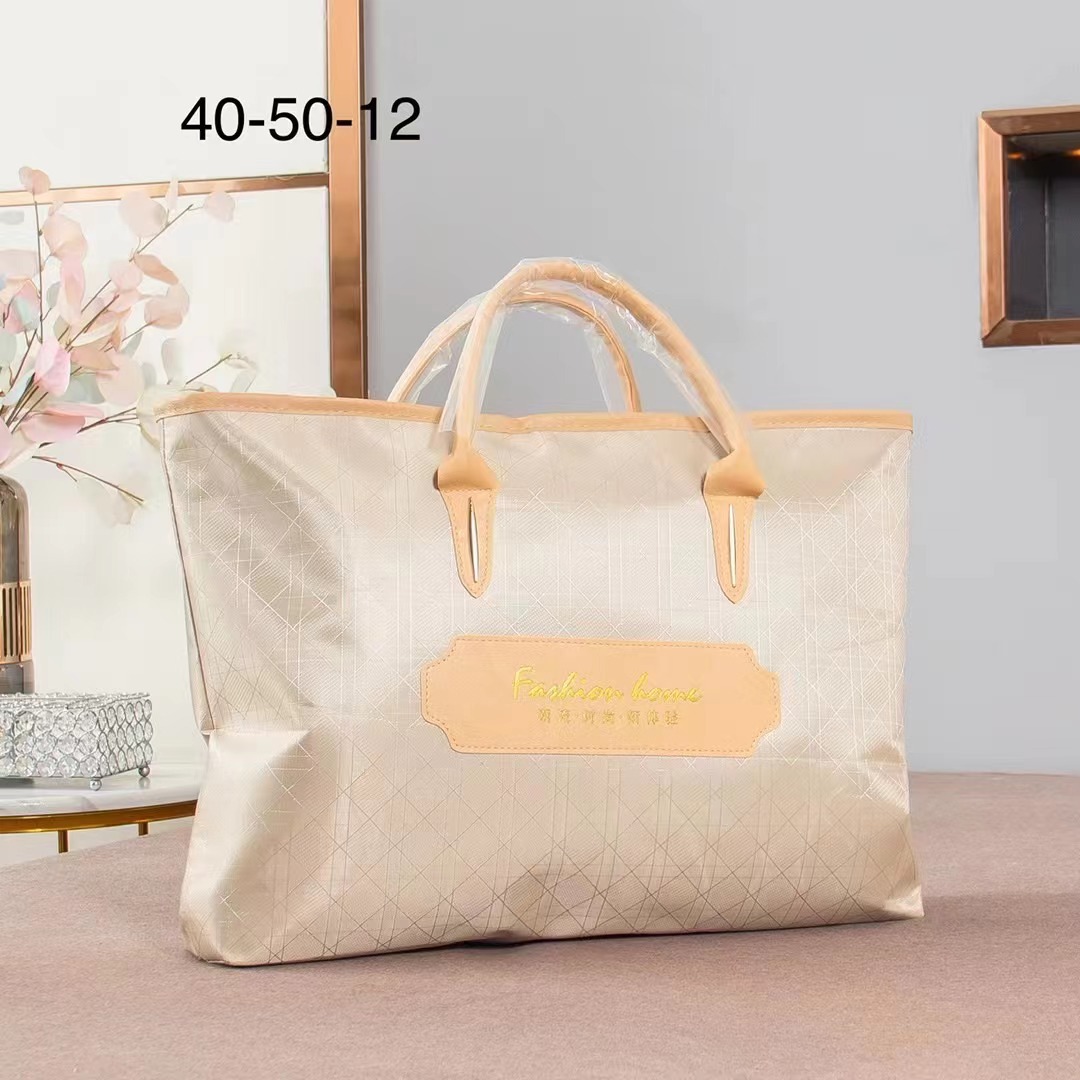 高档轻奢皮革牛津布四件套手提袋家纺结婚包装袋皮包蚕丝被包装