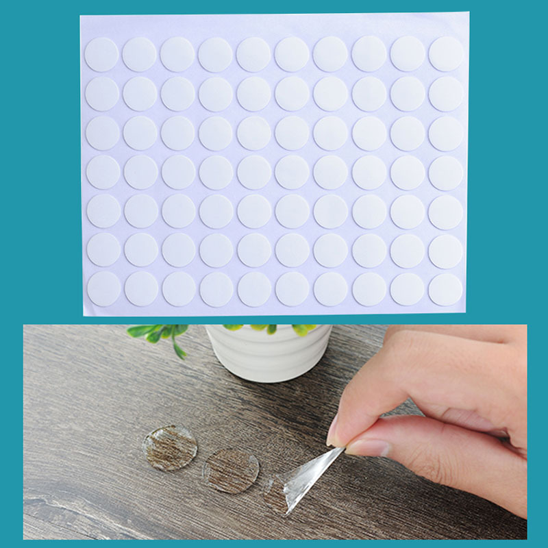 居家婚庆汽车亚克力无痕透明双面胶粘胶 创意圆形小胶片贴 70片