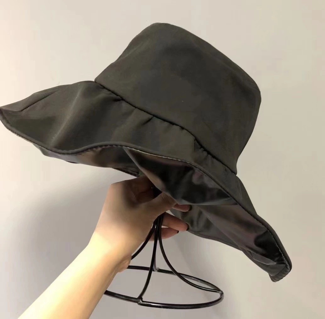 Vinyl Big Brim Fisherman Hat Uv Protection Sun Hat Cover Face Big Brim Foldable Sun Hat Internet Famous Hat