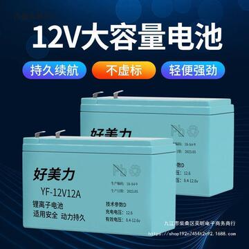 12v锂电池电动喷雾器农用锂电池打药机夜市摆摊照明音响充电电瓶