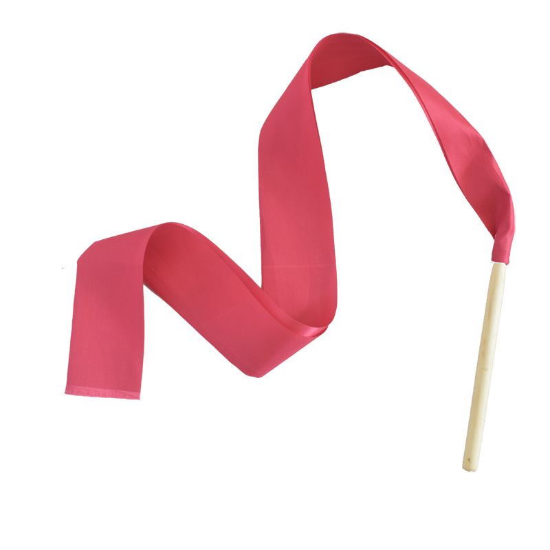 舞蹈彩带棒红绸带儿童丝带幼儿园运动会演出舞蹈道具秧歌绸子木棍