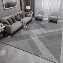 客厅地毯耐脏易打理现代简约沙发茶几毯家用耐磨防滑水晶绒地毯