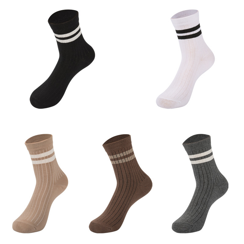 Socks Men's Middle Tube Socks Men's Socks Cotton Long Socks Autumn and Winter Street Vendor Stocks Boxed Business Socks Solid Color Male Socks