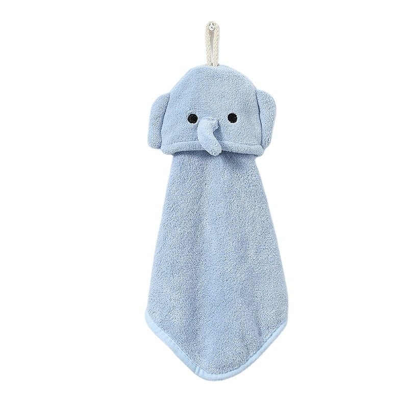 Coral Fleece Cartoon Cute Animal Hand Towel Soft Multi-Purpose Hand Towel Household Kitchen Bathroom Absorbent Towel