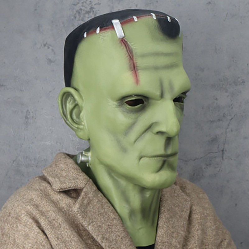 万圣节恐怖科学怪人乳胶面具 cosplay装扮道具 亚马逊热销面具